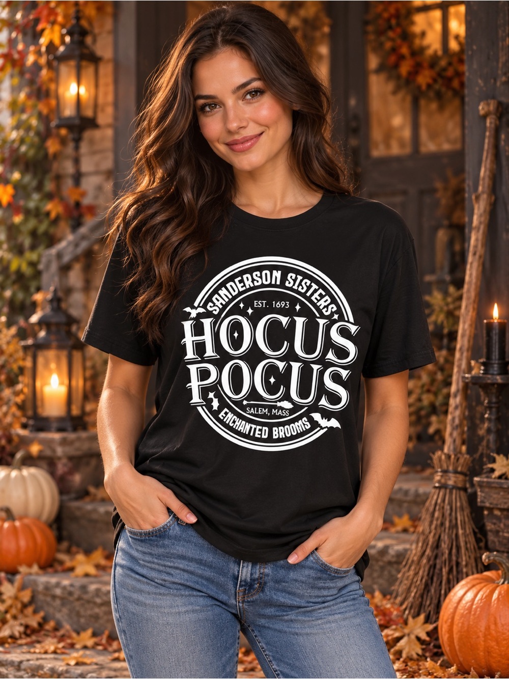 Hocus Pocus Sanderson Sisters Graphic Tee - Black